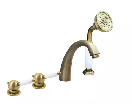 Смеситель RAV Slezak Labe L576.5PSM на борт ванны, бронза