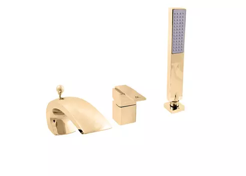 Смеситель RAV Slezak Loira LR572.5SZ на борт ванны, золото