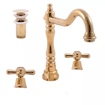 Смеситель Rav Slezak Morava retro MK132.5Z для раковины, золото