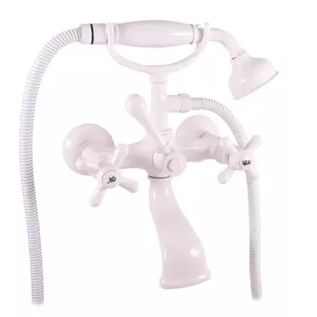 Смеситель Rav Slezak Morava retro MK159.5/2B для ванны с душем, белый