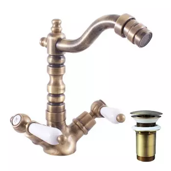 Смеситель Rav Slezak Morava retro MK521.5/9SM для биде, бронза