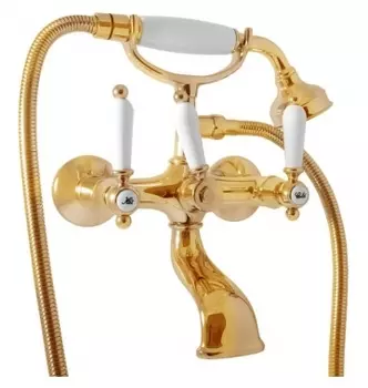 Смеситель Rav Slezak Morava retro MK560.5/2Z для ванны с душем, золото