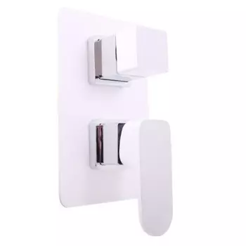 Смеситель Rav Slezak Yukon YU186KCB для душа, белый/ хром