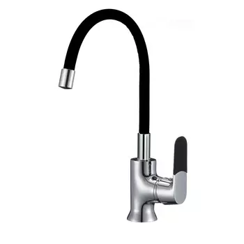 Смеситель РМС SL123BL-016F для кухни черный/хром