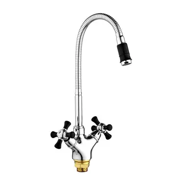 Смеситель РМС SL92BL-279F для кухни черный/хром