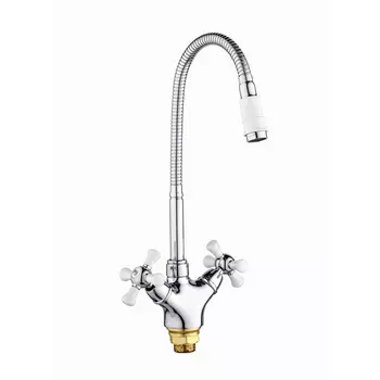 Смеситель РМС SL92W-279F для кухни белый/хром