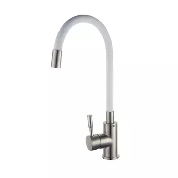 Смеситель РМС SUS124W-016F для кухни, белый, хром