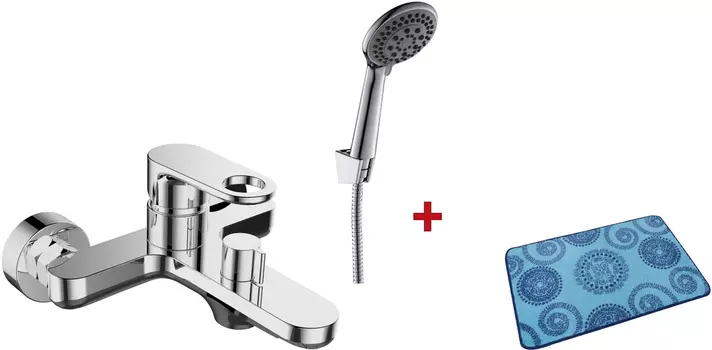 Смеситель Rossinka RS33-31 для ванны с душем + коврик в подарок