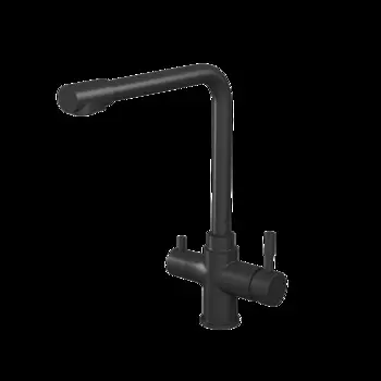 Смеситель Rush MS9035-33Black для кухонной мойки, черный