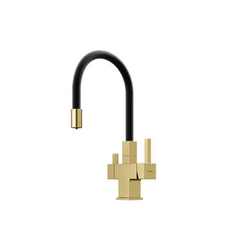 Смеситель Sancos Arno SC4005BG для кухонной мойки, с гибким изливом, брашированное золото