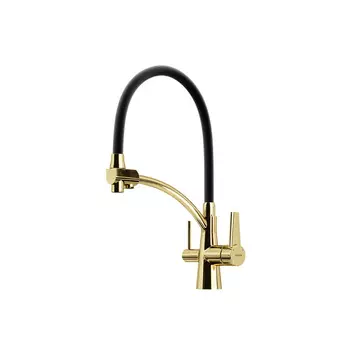 Смеситель Sancos Eri SC4001ZG для кухонной мойки, с гибким изливом, полированное золото
