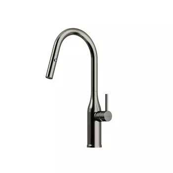 Смеситель Sancos Grand SC4002GG для кухонной мойки, c вытяжным изливом, вороненая сталь