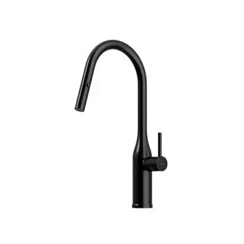 Смеситель Sancos Grand SC4002MB для кухонной мойки, c вытяжным изливом, черный матовый