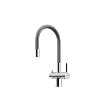 Смеситель Sancos Lucia SC4004CH для кухонной мойки, с гибким изливом, хром