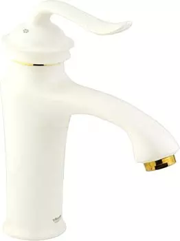 Смеситель Shouder Luka 0200216 для раковины слоновая кость/золото