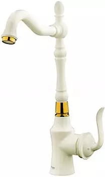 Смеситель Shouder Luka 0200516 для кухни слоновая кость/золото