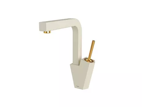 Смеситель Shouder Tiffany 0210516 для кухни слоновая кость отделка золото