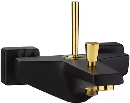 Смеситель Shouder Tiffany 0210117 для ванны с душем черный отделка золото