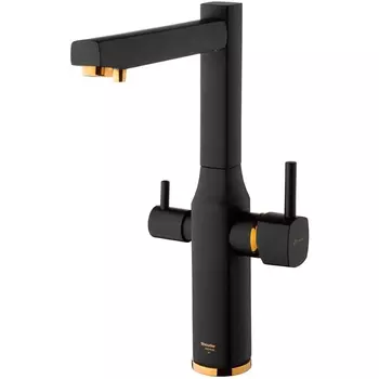Смеситель Shouder Unique 0170817 для кухни черный/золото матовый