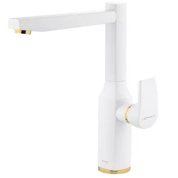 Смеситель Shouder Unique Plus 0180516 для кухни слоновая кость/золото