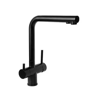 Смеситель Славен Город СЛ-ОД-Д77 для кухни с подключением фильтра, черный