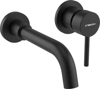 Смеситель STWORKI Эстерсунд S31040BK для раковины, черный матовый