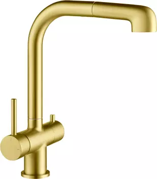 Смеситель Timo Saona 2346/17FL для кухонной мойки, золото матовое