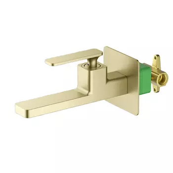 Смеситель Timo Torne 4372/17SM для раковины, встраиваемый, с внутренней частью, золото матовое