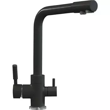 Смеситель Tolero Дуо 627635 для кухонной мойки, черный