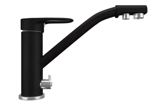 Смеситель Ulgran Quartz UQ-010-07 для кухонной мойки, уголь