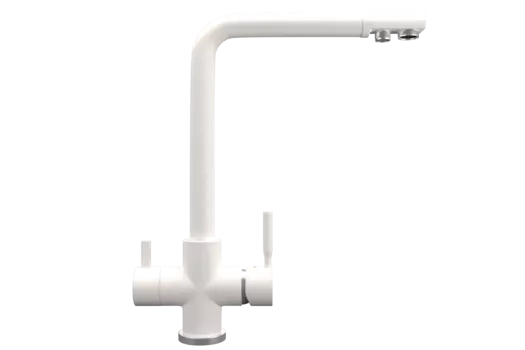 Смеситель Ulgran Quartz UQ-016-01 для кухонной мойки, белый