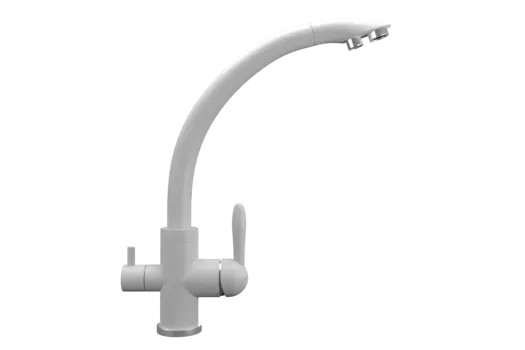 Смеситель Ulgran Quartz UQ-017-04 для кухонной мойки, платина