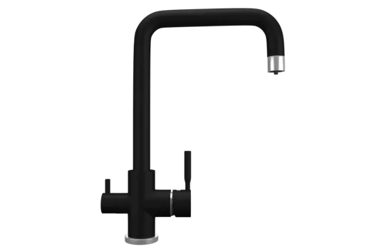 Смеситель Ulgran Quartz UQ-019-07 для кухонной мойки, уголь