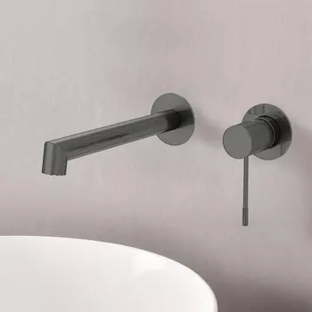 Смеситель Vincea Desire VBFW-1D1GM для раковины, встраиваемый, вороненая сталь