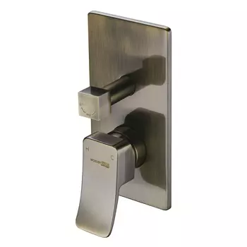Смеситель WasserKRAFT Exter 1641 с внутренней частью, для ванны с душем светлая бронза