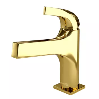Смеситель WasserKRAFT Sauer 7103 для раковины, золото глянцевое