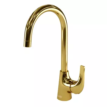 Смеситель WasserKRAFT Sauer 7107 для кухонной мойки, золото глянцевое