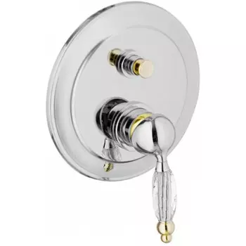 Смеситель Webert Alexandra AL860101017 С ВНУТРЕННЕЙ ЧАСТЬЮ для ванны и душа, хром/золото