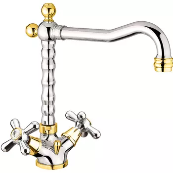 Смеситель Webert Armony AM700302017 для раковины, хром/золото