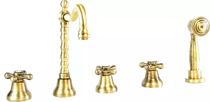 Смеситель Webert Armony AM730402065 С ВНУТРЕННЕЙ ЧАСТЬЮ, на борт ванны, бронза