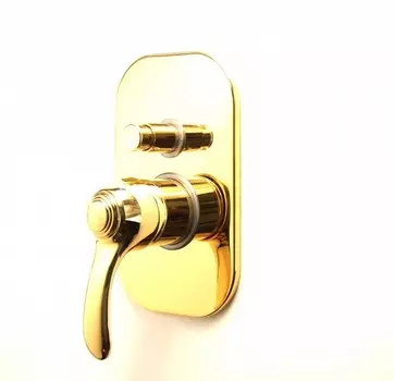 Смеситель Webert Aurora AU860101010 С ВНУТРЕННЕЙ ЧАСТЬЮ для ванны, золото