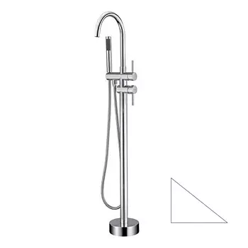 Смеситель Webert Rimini RI851101740 для ванны с душем напольный белый