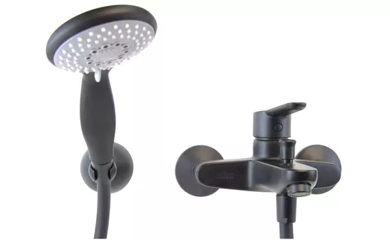 Смеситель Webert Sax Evolution SE850101560 для ванны с душем, черный матовый