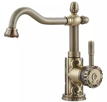 Смеситель Zorg Antic A 125 U-BR для раковины бронза