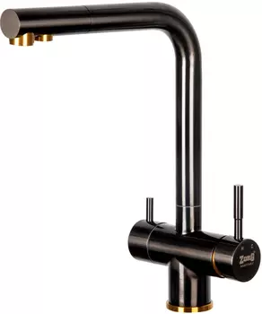 Смеситель Zorg Inox SZR-7039 BR/GRAFIT для кухонной мойки, бронза, графит