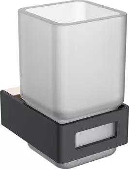 Стакан для зубных щеток Boheme Q 10944-G-B черный/золото