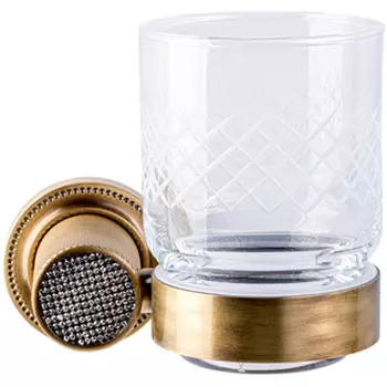 Стакан Boheme Royal Cristal 10924-BR-B подвесной, бронза/черный