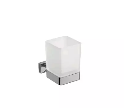 Стакан Inda Lea A18100CR21 настенный, хром/матовое стекло