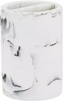 Стакан Kassatex Arabesco white/black, для зубных щеток