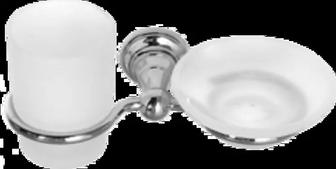 Стакан Sapho Diamond 1317-04 с мыльницей, хром